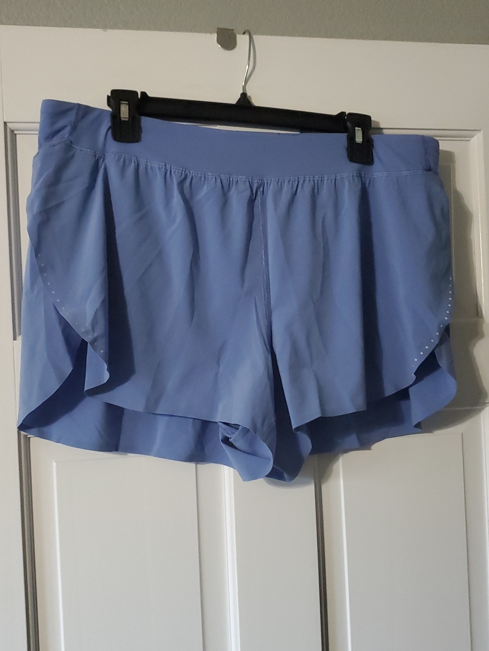 NWT Lululemon Fast And Free HR Split Short 3in Prep Blue Women's Shorts Sz Xl